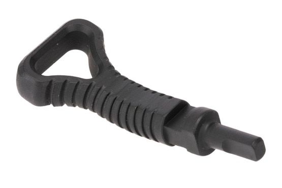Kinetic Development Group black SCARging handle for FN SCAR rifles can be mounted hooking up or down per user preference